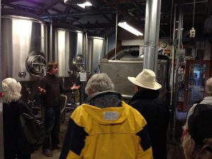 Brewery tour with owner/brewer Nate Schons at Island Hoppin' Brewery