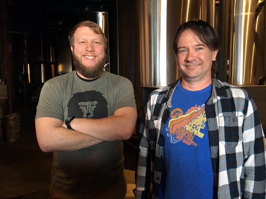 Charlie Wooden, the GM, and Joel Stickney, the head brewer. 