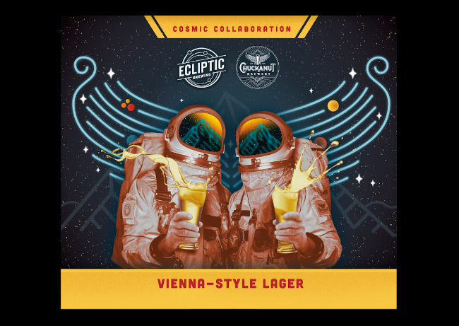 Ecliptic Brewing and Chuckanut Brewery, label for their collaborative beer.