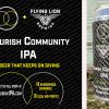 flourish IPA label and can, from flying lion brewing in seattle.