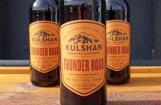 Kulshan Brewing, a bottle of Thunder Road barley wine.