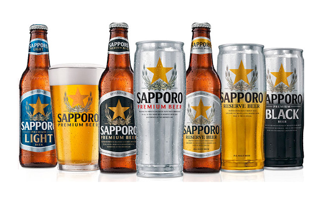 Sapporo beer - portfolio of beers.