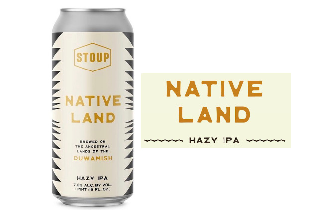 stoup brewing's Native Land Hazy IPA label artwork.