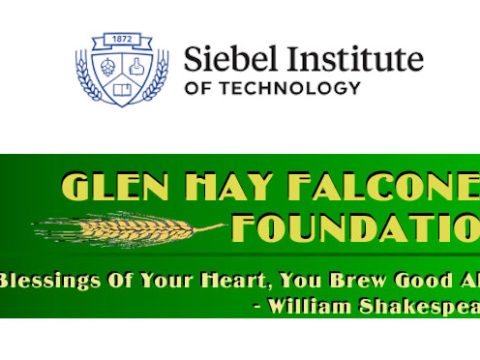 Logos for the Siebel Institute and the Falconer Foundation.