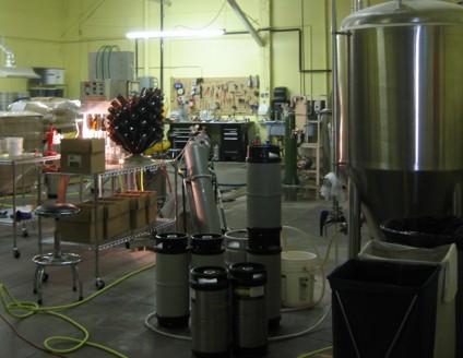 A working brewery - small, but busy making good beer.