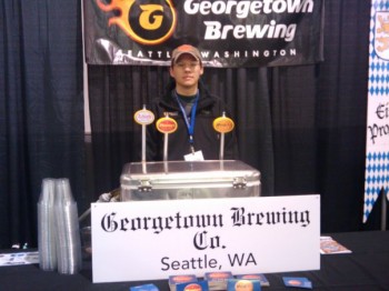 Lisa Uhrich (Georgetown Brewing) posted this photo of the Georgetown table at Oktoberfest on Facebook today. We assume she doesn't mind us using it here.