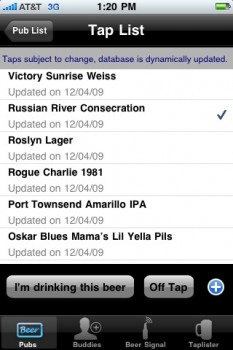 The tap list for Collins Pub. Best of all, I can fix it if it's wrong. 
