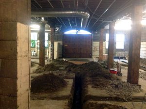 Picutred: The entry to what will be the tap room, taken from what will be the cold room. 