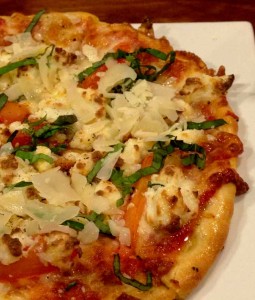 Pizza with fresh, house-made mozzarella.