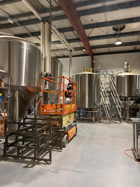 15-barrel brewhouse from North Coast Metal Design and Fabrication. 