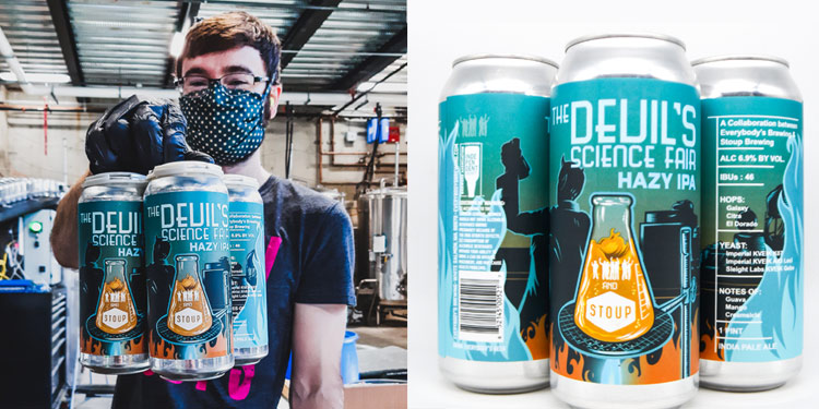 everybody's brewing, stoup brewing introduce devil's science fair IPA.