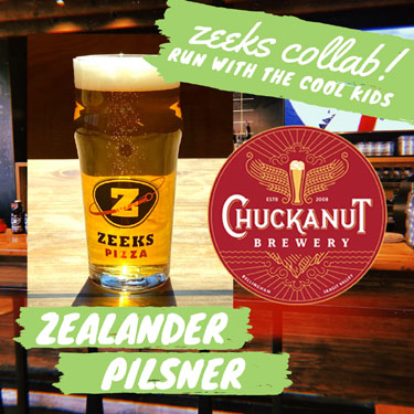 zeeks pizza collaboration beer with chuckanut brewery