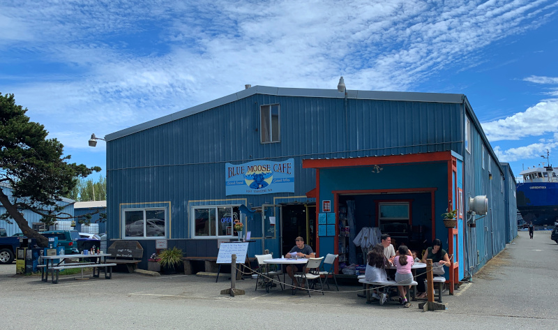 Blue Moose Cafe at the boatyard in Port Townsend, WA.