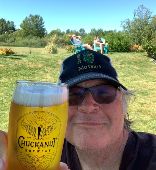 A selfie at Chuckanut Brewery's South Nut location.