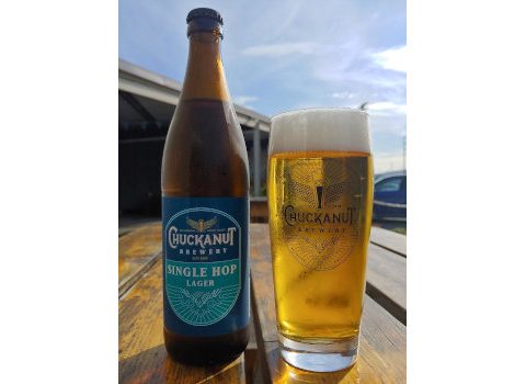 Chuckanut Brewery single hop lager in bottles