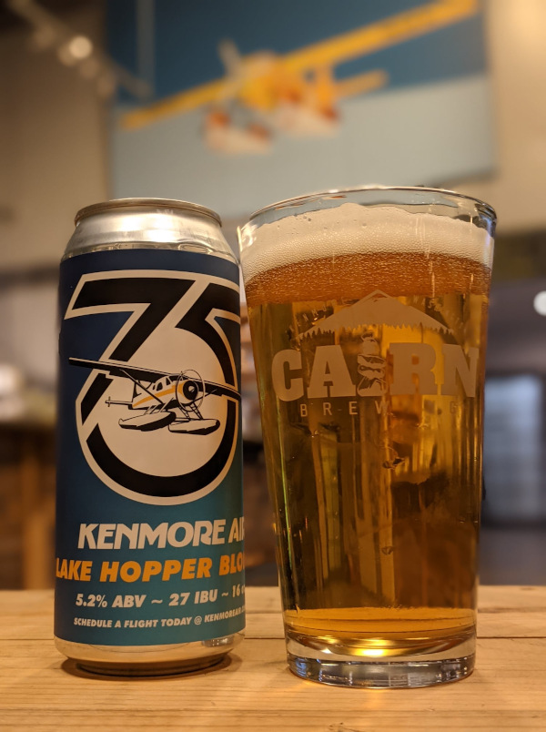 a can of cairn brewing's 5th anniversary beer.