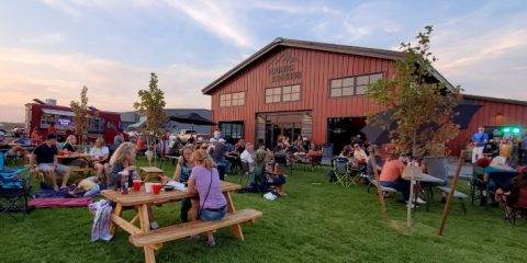 Beer garden at Iconic Brewing.