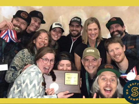 Winners celebrate at the Washington Beer Awards.