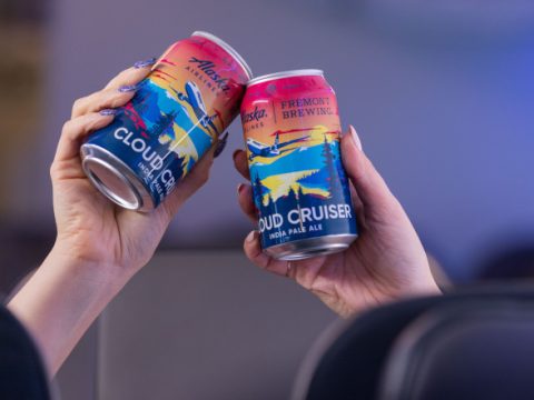 Two cans of Cloud Cruiser IPA.