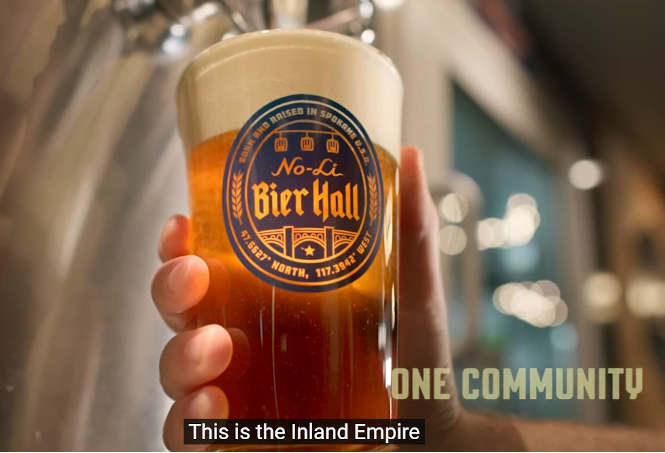 A pint of beer at No-Li Brewhouse, captured from the video.