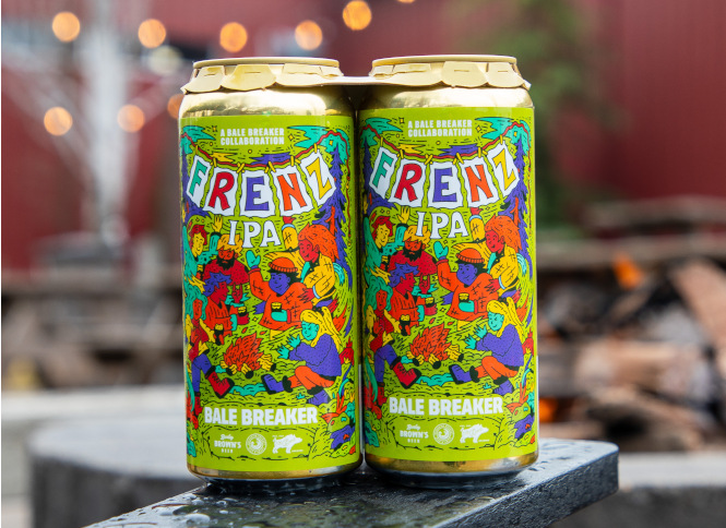 Two cans of Frenz IPA.