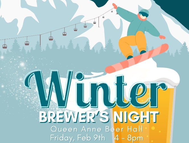 Small poster for Brewshed Alliance's winter brewers night.