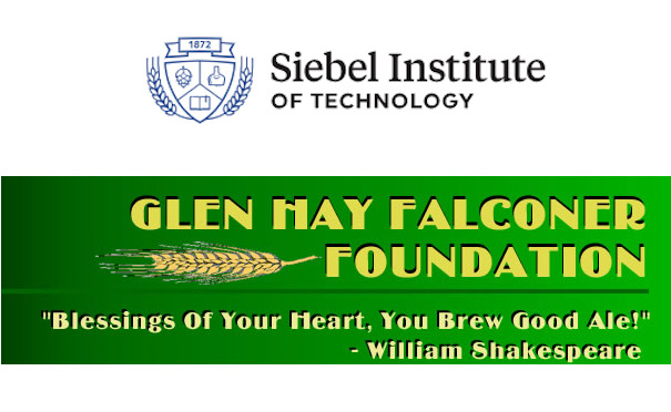 Logos for the Siebel Institute and the Falconer Foundation.