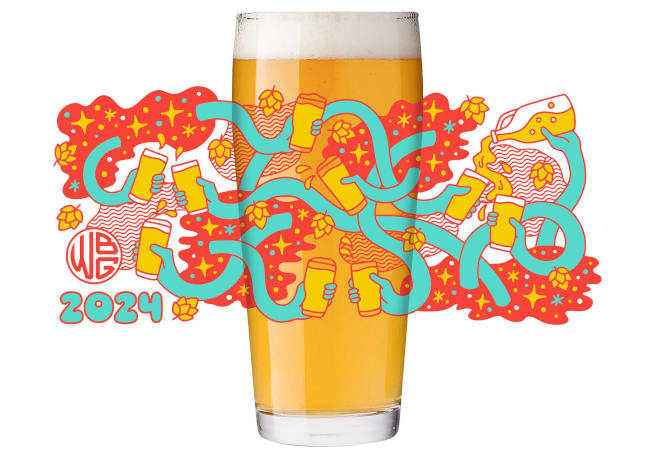 The artwork for this year's Washington pint days glass. 