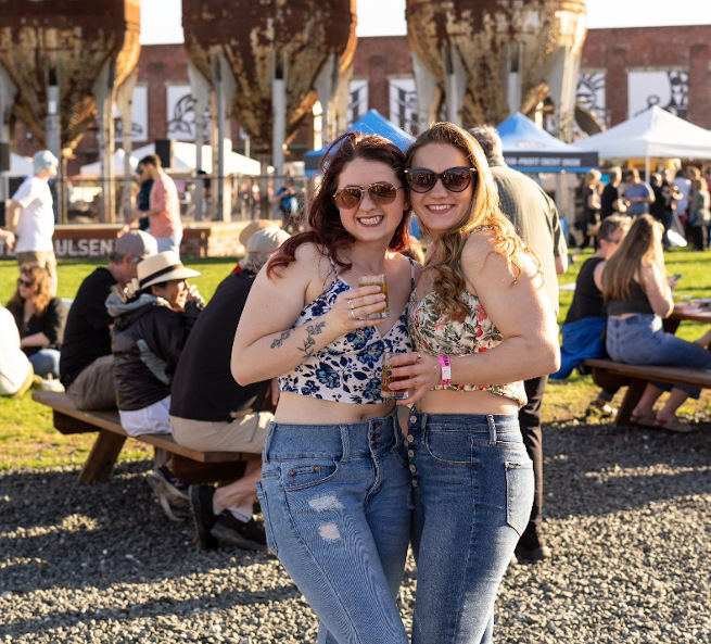 Two festival goers at April Brews Day.