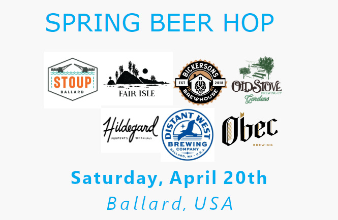 Poster for Ballard Spring Beer Hop.