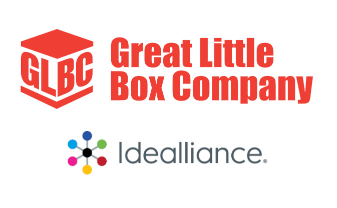 Logos for Great Little Box Company and Idealliance.