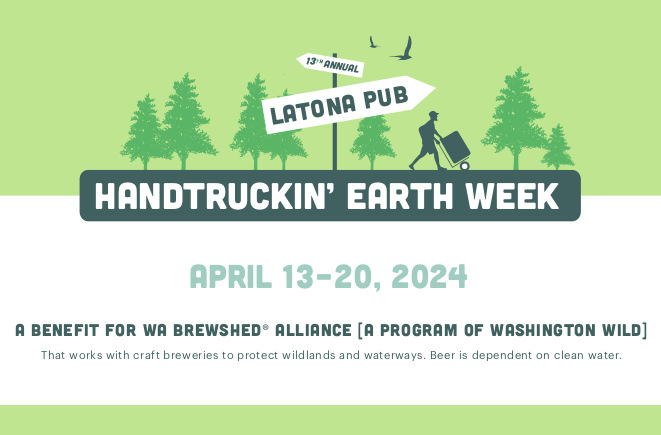 Poster for Earth Day, Earth Week, at Latona Pub.