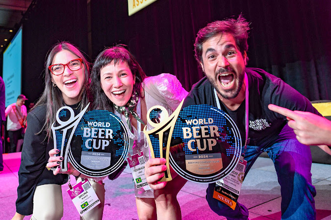 Winners at the World Beer Cup celebrating.