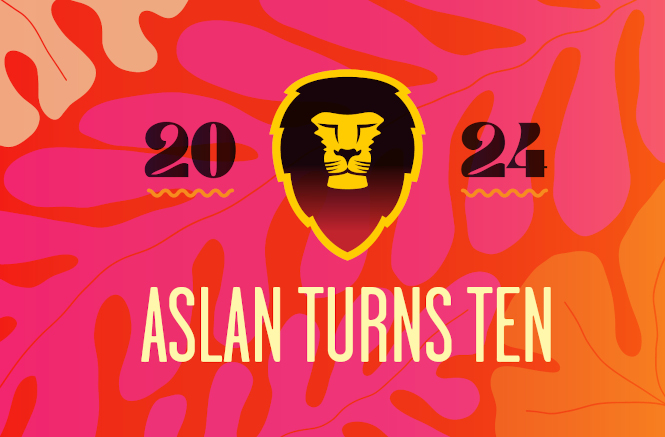 Poster for Aslan Brewing's anniversary celebration.