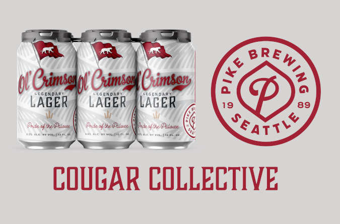 Cans of Ol'Crimson lager.