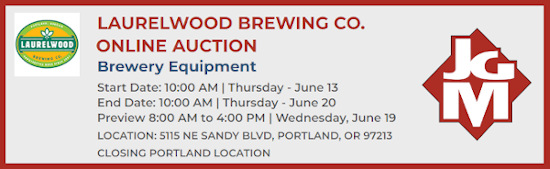 Ad for a brewery auction.