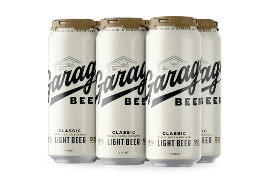 Cans of Garage Beer, a company now owned by Jason and Travis Kelce.