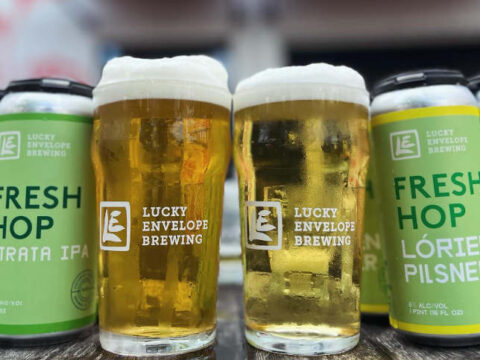 Fresh hop beers from Lucky Envelope Brewing.