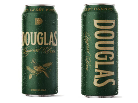 16-oz cans of Douglan Lager.