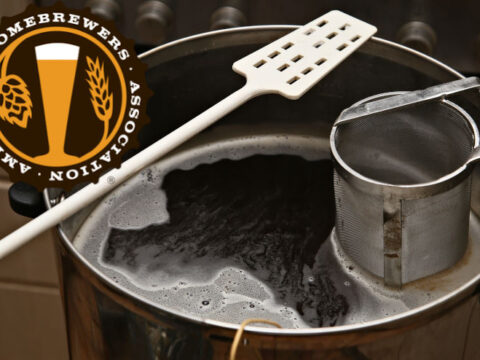 A brew kettle and a paddle.