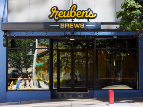 A view of the new taproom from the street