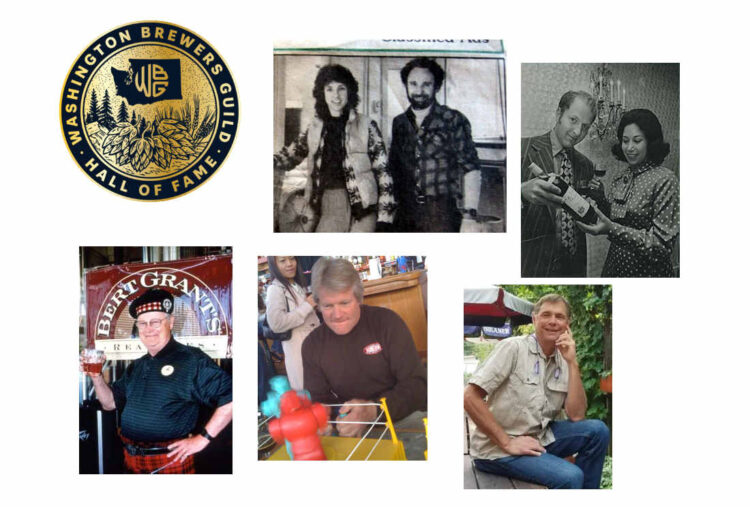 Pictures of the individuals inducted into the Washington Brewers Guild Hall of Fame