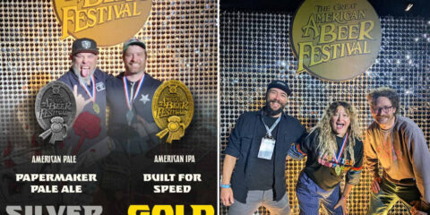 Winners celebrating at GABF award ceremony