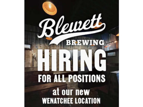 A now-hiring poster for a new brewery
