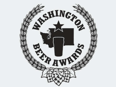 Washington beer awards logo against a grey background