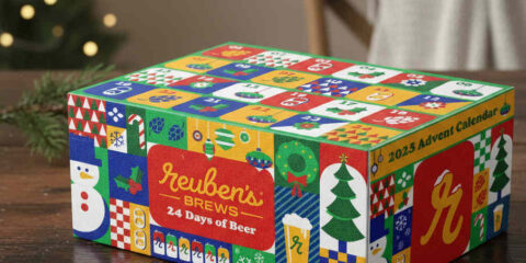 An advent beer box from reuben's brews