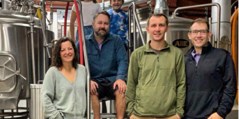 People standing on the brewdeck at quartzite brewing