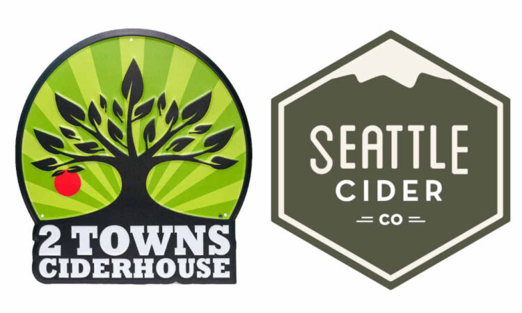 Logos for Seattle Cider and 2 Towns Cider