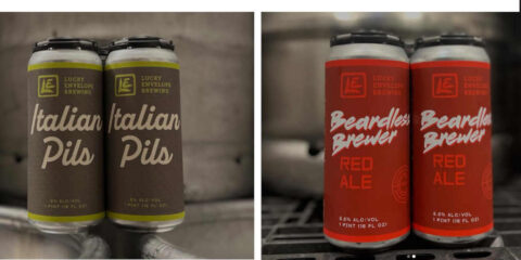 Cans of beer from Lucky Envelope Brewing