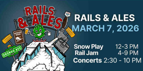The poster advertising Rails and Ales 2026 in Wenatchee, WA